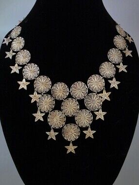 Vintage Sterling Silver Intricate Filigree Made in Portugal Necklace